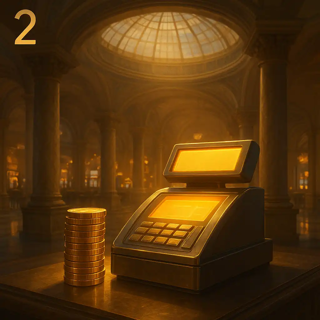 Fund the cashier illustration